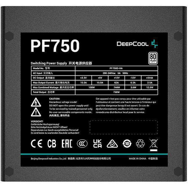 Блок питания Deepcool ATX 750W PF750 80 PLUS WHITE 24+2x(4+4) pin APFC 120mm fan 6xSATA RTL